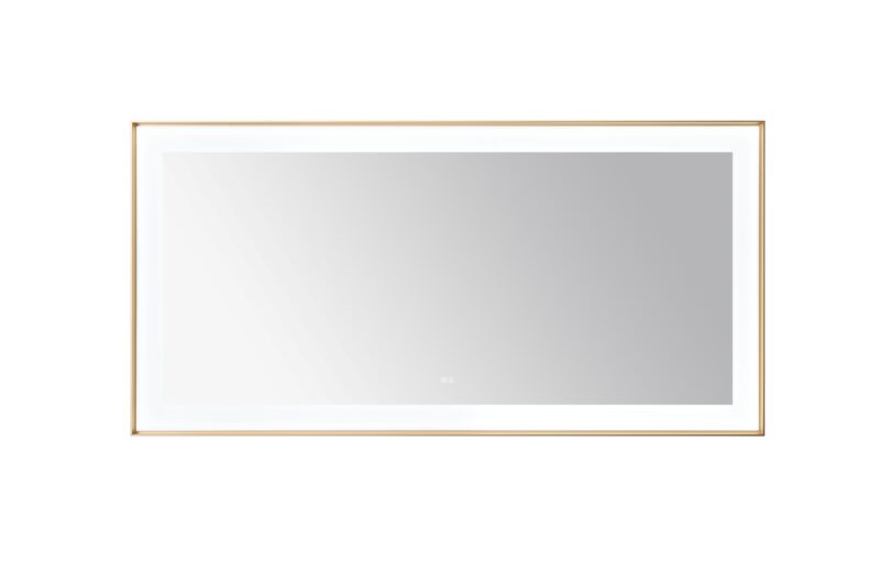  AQUADOM Lexington 72"x36"x2.28" LED Lighted Framed Mirror for Bathrooms with Defogger, Dimmer, Touch Control, 3 Color Lighting in Brushed Gold