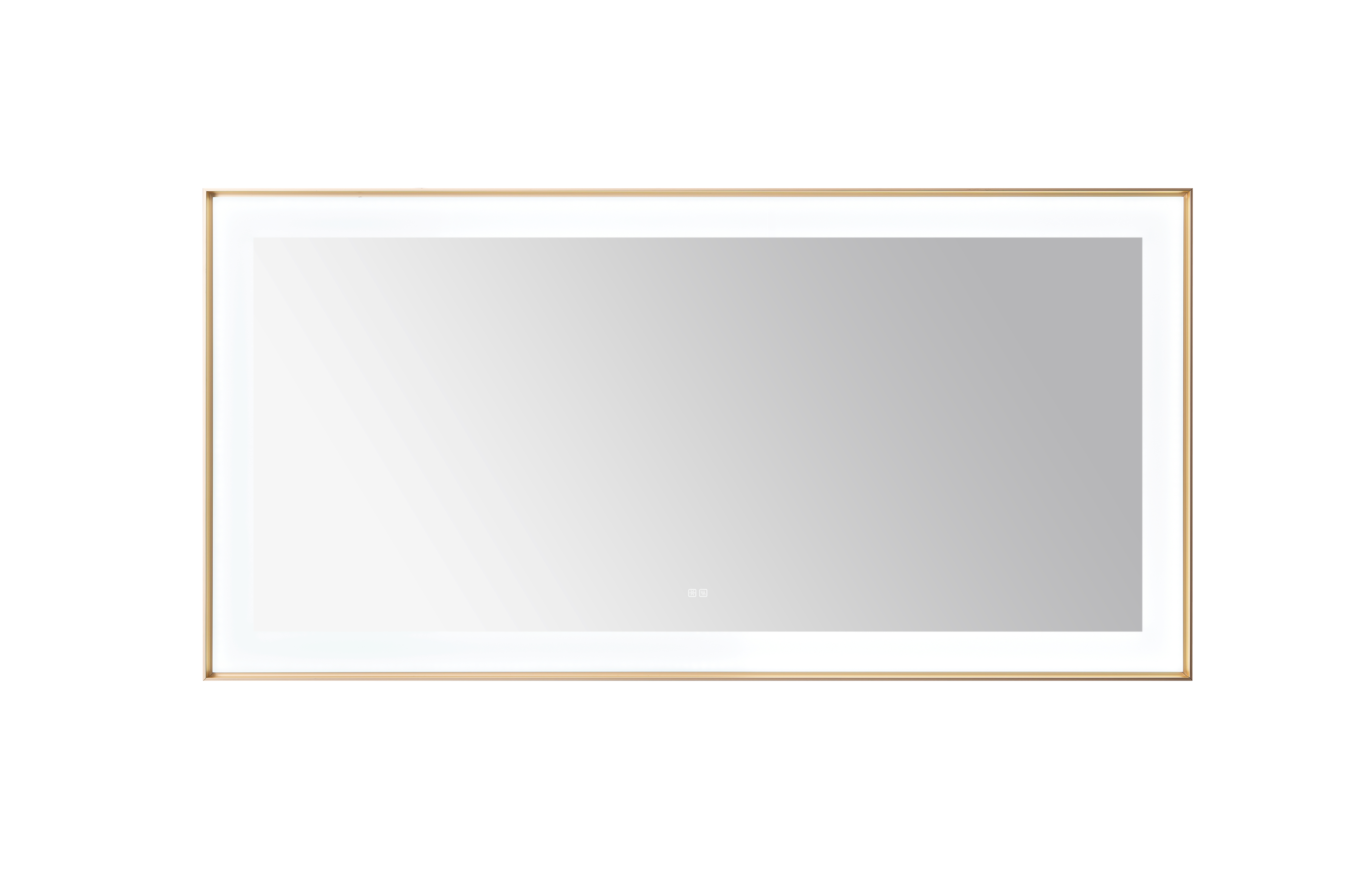 AQUADOM Lexington 72"x36"x2.28" LED Lighted Framed Mirror for Bathrooms with Defogger, Dimmer, Touch Control, 3 Color Lighting in Brushed Gold  AQUADOM Lexington 72"x36"x2.28" LED Lighted Framed Mirror for Bathrooms with Defogger, Dimmer, Touch Control, 3 Color Lighting in Brushed Gold