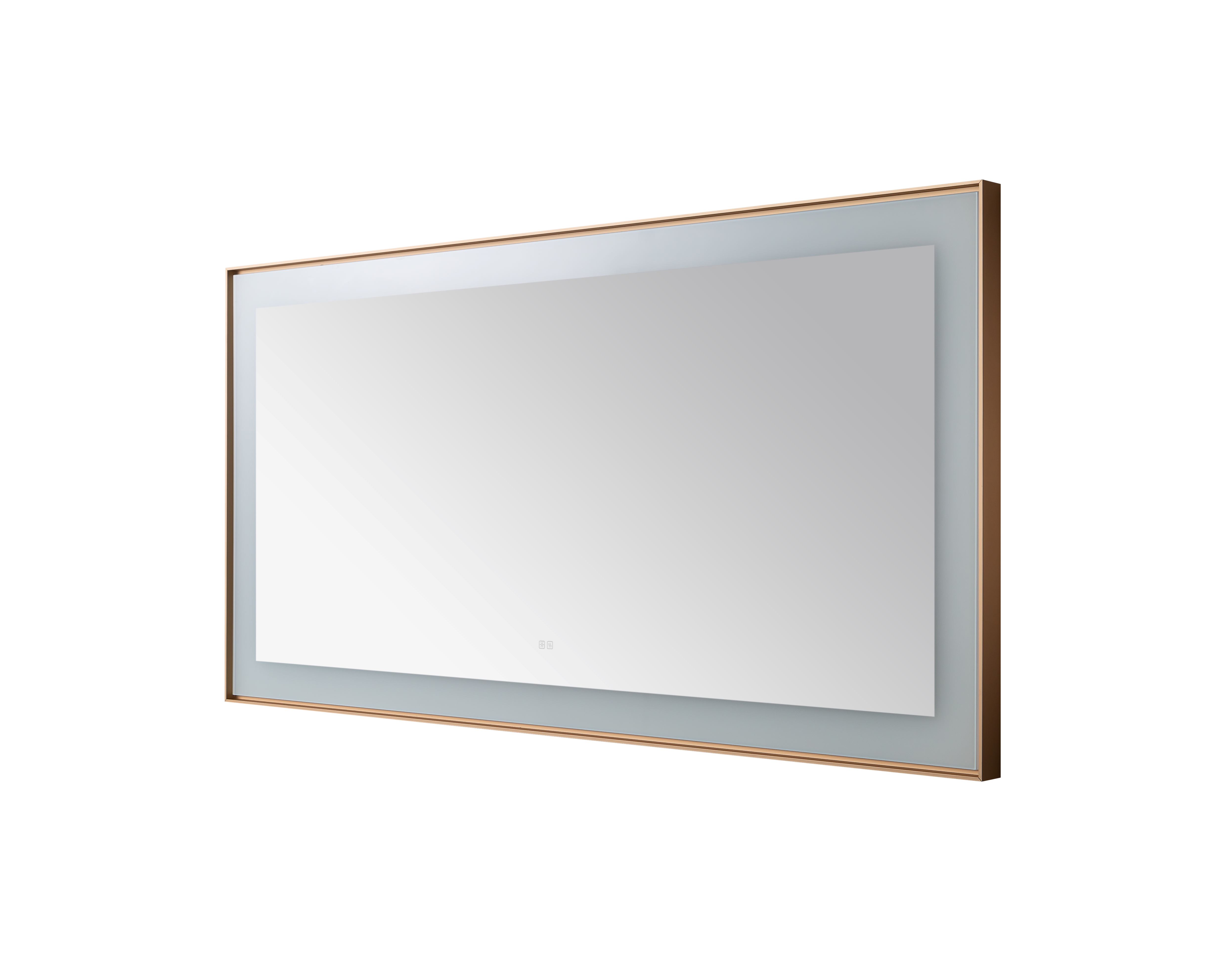 AQUADOM Lexington 72"x36"x2.28" LED Lighted Framed Mirror for Bathrooms with Defogger, Dimmer, Touch Control, 3 Color Lighting in Brushed Gold  AQUADOM Lexington 72"x36"x2.28" LED Lighted Framed Mirror for Bathrooms with Defogger, Dimmer, Touch Control, 3 Color Lighting in Brushed Gold