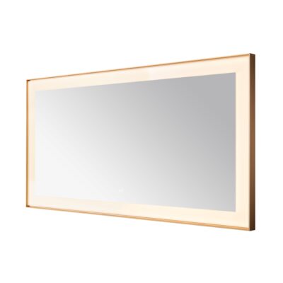  AQUADOM Lexington 72"x36"x2.28" LED Lighted Framed Mirror for Bathrooms with Defogger, Dimmer, Touch Control, 3 Color Lighting in Brushed Gold