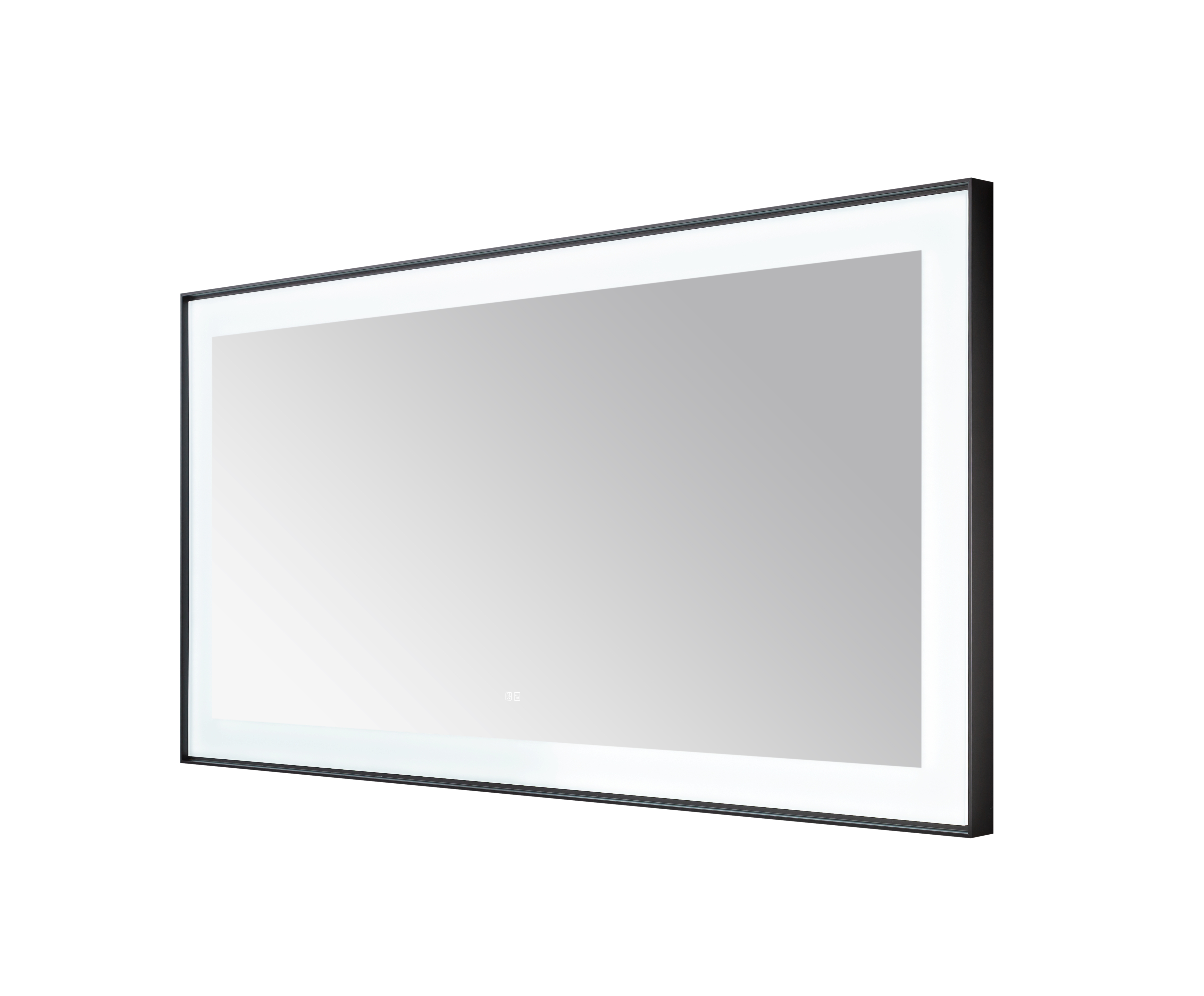 AQUADOM Lexington 72"x36"x2.28" LED Lighted Framed Mirror for Bathrooms with Defogger, Dimmer, Touch Control, 3 Color Lighting in Matte Black  AQUADOM Lexington 72"x36"x2.28" LED Lighted Framed Mirror for Bathrooms with Defogger, Dimmer, Touch Control, 3 Color Lighting in Matte Black