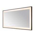  AQUADOM Lexington 72"x36"x2.28" LED Lighted Framed Mirror for Bathrooms with Defogger, Dimmer, Touch Control, 3 Color Lighting in Matte Black