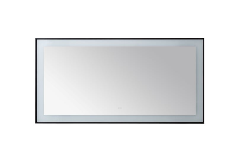  AQUADOM Lexington 72"x36"x2.28" LED Lighted Framed Mirror for Bathrooms with Defogger, Dimmer, Touch Control, 3 Color Lighting in Matte Black