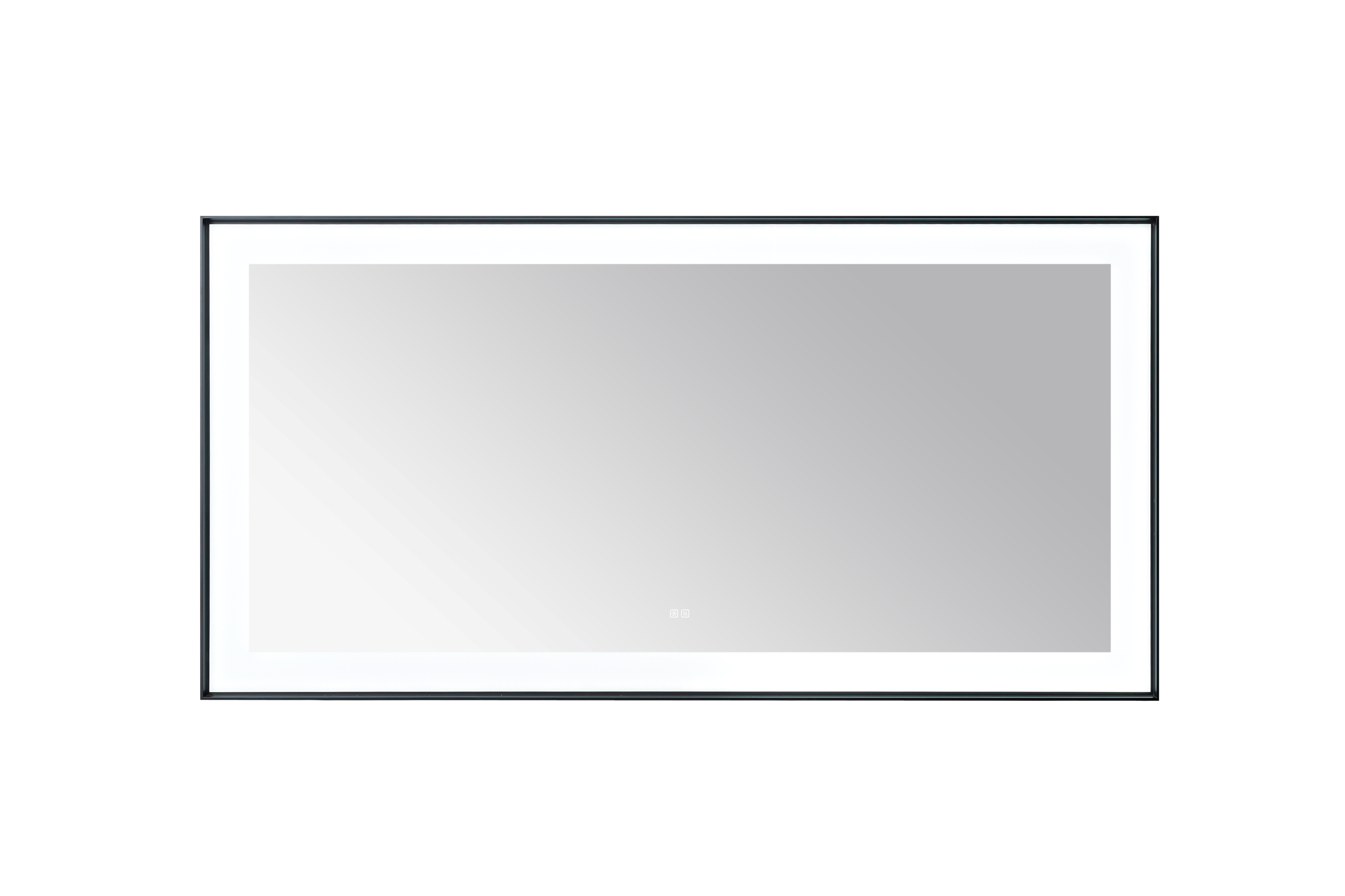 AQUADOM Lexington 72"x36"x2.28" LED Lighted Framed Mirror for Bathrooms with Defogger, Dimmer, Touch Control, 3 Color Lighting in Matte Black  AQUADOM Lexington 72"x36"x2.28" LED Lighted Framed Mirror for Bathrooms with Defogger, Dimmer, Touch Control, 3 Color Lighting in Matte Black