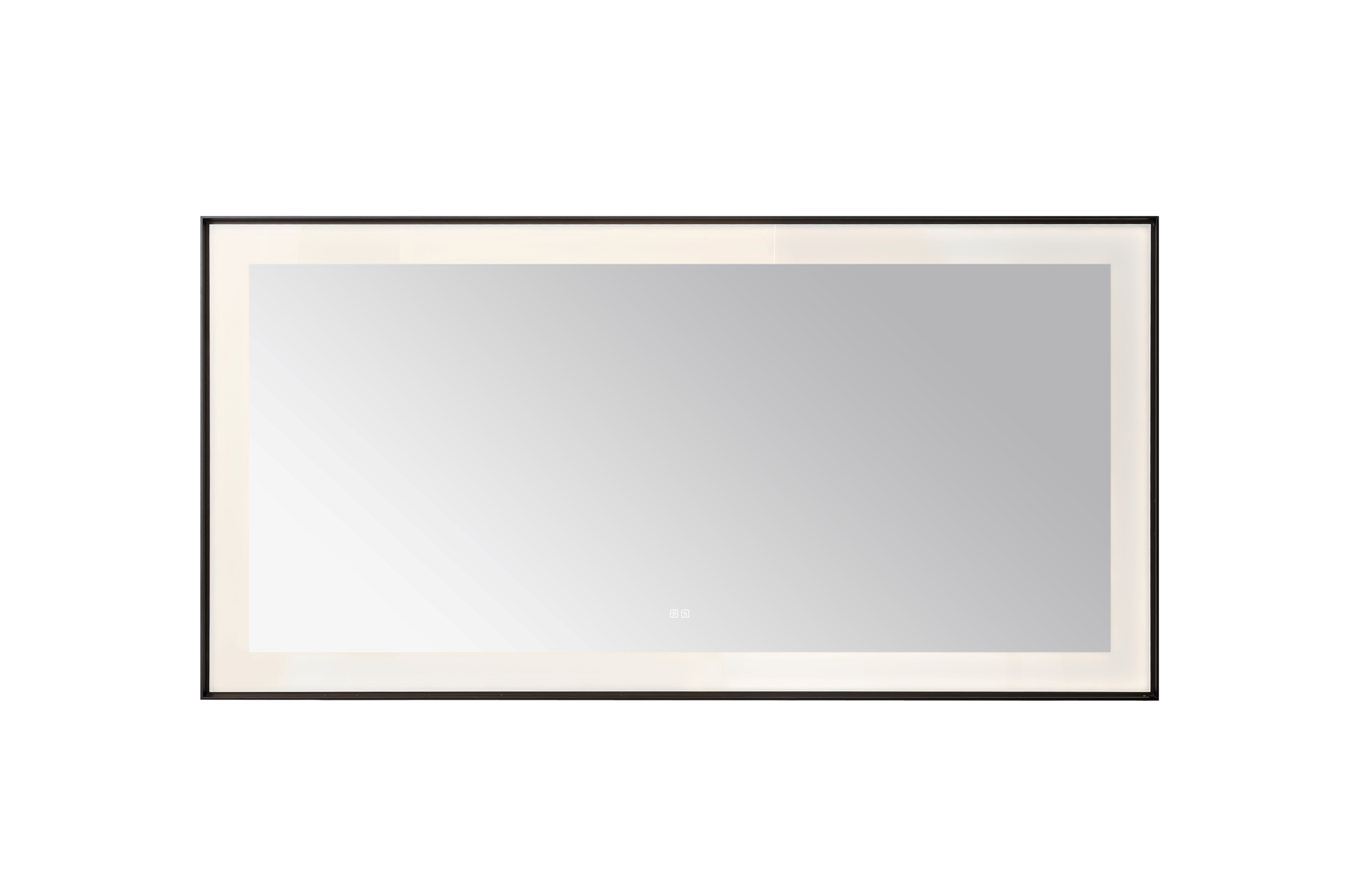 AQUADOM Lexington 72"x36"x2.28" LED Lighted Framed Mirror for Bathrooms with Defogger, Dimmer, Touch Control, 3 Color Lighting in Matte Black  AQUADOM Lexington 72"x36"x2.28" LED Lighted Framed Mirror for Bathrooms with Defogger, Dimmer, Touch Control, 3 Color Lighting in Matte Black
