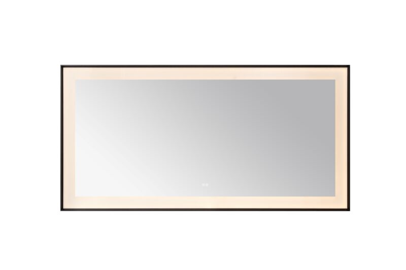  AQUADOM Lexington 72"x36"x2.28" LED Lighted Framed Mirror for Bathrooms with Defogger, Dimmer, Touch Control, 3 Color Lighting in Matte Black