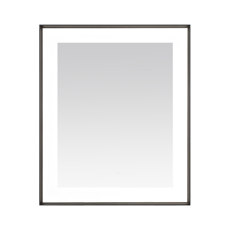  AQUADOM Lexington 30"x36"x2.28" LED Lighted Framed Mirror for Bathrooms with Defogger, Dimmer, Touch Control, 3 Color Lighting in Matte Black