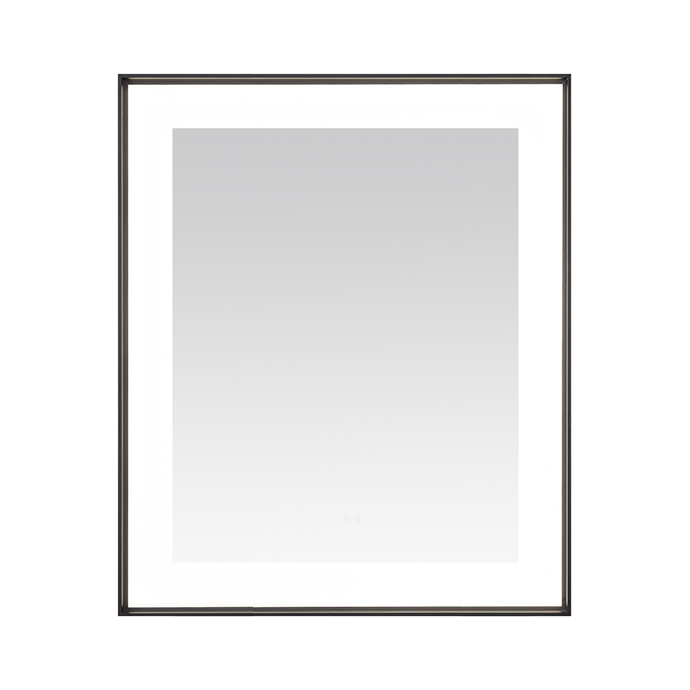 AQUADOM Lexington 30"x36"x2.28" LED Lighted Framed Mirror for Bathrooms with Defogger, Dimmer, Touch Control, 3 Color Lighting in Matte Black  AQUADOM Lexington 30"x36"x2.28" LED Lighted Framed Mirror for Bathrooms with Defogger, Dimmer, Touch Control, 3 Color Lighting in Matte Black