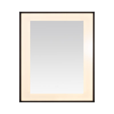  AQUADOM Lexington 30"x36"x2.28" LED Lighted Framed Mirror for Bathrooms with Defogger, Dimmer, Touch Control, 3 Color Lighting in Matte Black