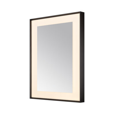  AQUADOM Lexington 30"x36"x2.28" LED Lighted Framed Mirror for Bathrooms with Defogger, Dimmer, Touch Control, 3 Color Lighting in Matte Black