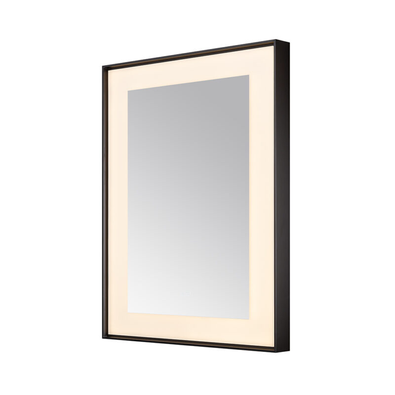  AQUADOM Lexington 30"x36"x2.28" LED Lighted Framed Mirror for Bathrooms with Defogger, Dimmer, Touch Control, 3 Color Lighting in Matte Black