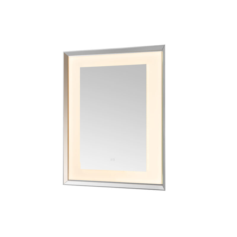  AQUADOM Madison 30"x36"x2.28" LED Lighted Chamfer Frame Mirror with Defogger, 3 Color Lighting, Wall Mount Vertical or Horizontal Installation in Matte Black (Copy)