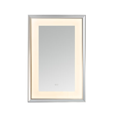  AQUADOM Madison 24"x36"x2.28" LED Lighted Chamfer Frame Mirror with Defogger, 3 Color Lighting, Wall Mount Vertical or Horizontal Installation in Matte Black (Copy)