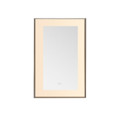  AQUADOM Lexington 24"x36"x2.28" LED Lighted Slim Frame Mirror with Defogger, 3 Color Lighting, Wall Mount Vertical or Horizontal Installation in Matte Black (Copy)