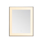  AQUADOM Lexington 30"x36"x2.28" LED Lighted Slim Frame Mirror with Defogger, 3 Color Lighting, Wall Mount Vertical or Horizontal Installation in Chrome