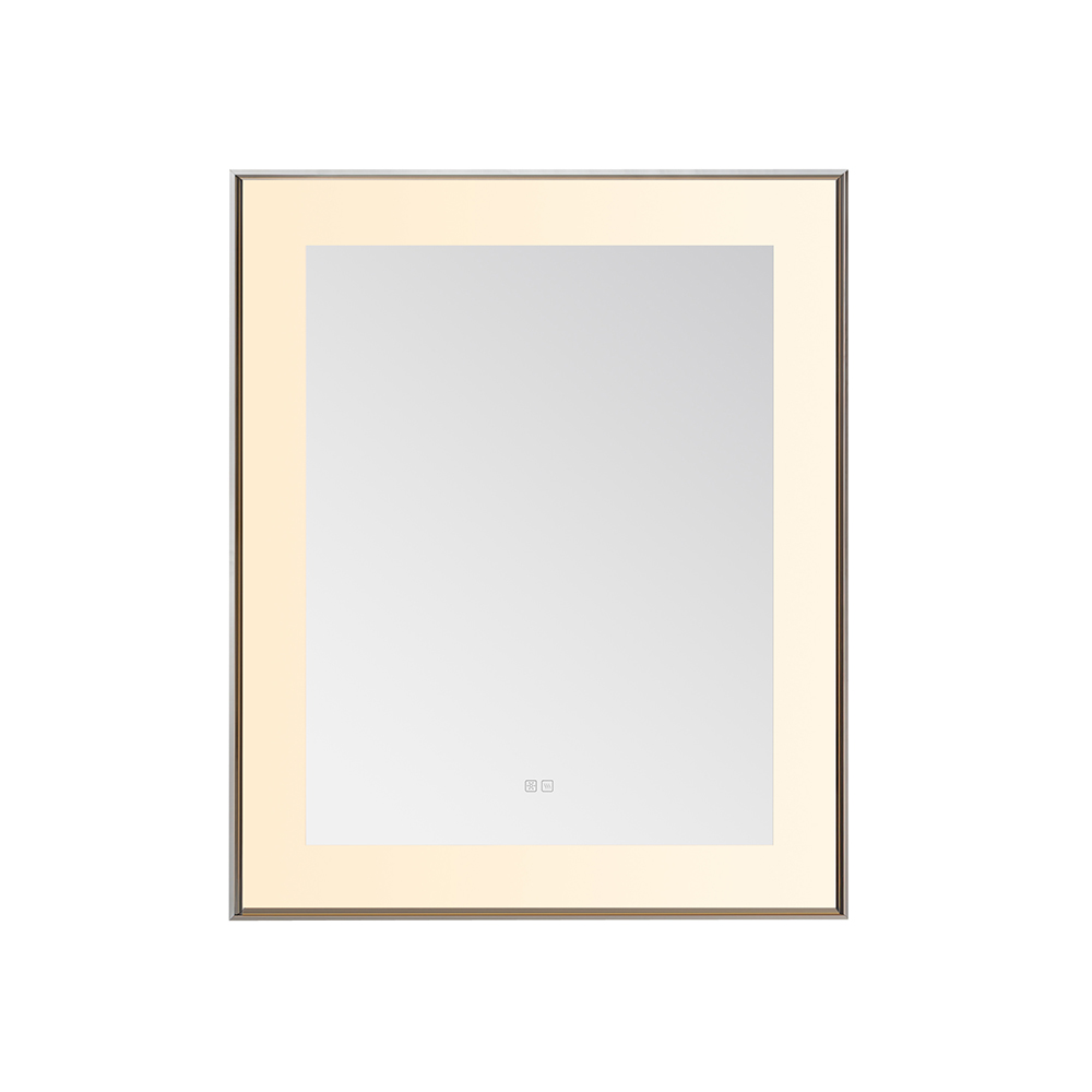 AQUADOM Lexington 30"x36"x2.28" LED Lighted Slim Frame Mirror with Defogger, 3 Color Lighting, Wall Mount Vertical or Horizontal Installation in Chrome AQUADOM Lexington 30"x36"x2.28" LED Lighted Slim Frame Mirror with Defogger, 3 Color Lighting, Wall Mount Vertical or Horizontal Installation in Chrome