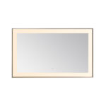  AQUADOM Lexington 60"x36"x2.28" LED Lighted Slim Frame Mirror with Defogger, 3 Color Lighting, Wall Mount Vertical or Horizontal Installation in Chrome