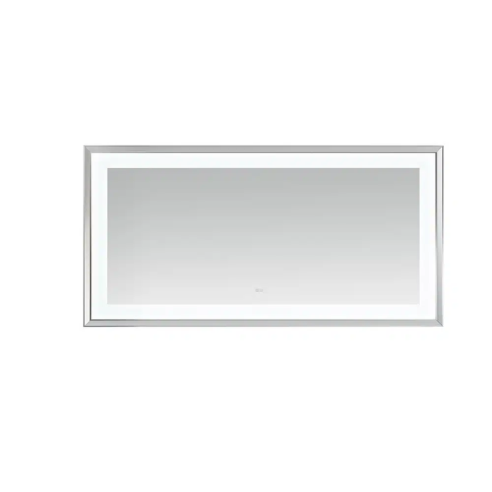 AQUADOM Madison 72"x36"x2.28" LED Lighted Chamfer Frame Mirror with Defogger, 3 Color Lighting, Wall Mount Vertical or Horizontal Installation in Matte Black (Copy) AQUADOM Madison 72"x36"x2.28" LED Lighted Chamfer Frame Mirror with Defogger, 3 Color Lighting, Wall Mount Vertical or Horizontal Installation in Matte Black (Copy)