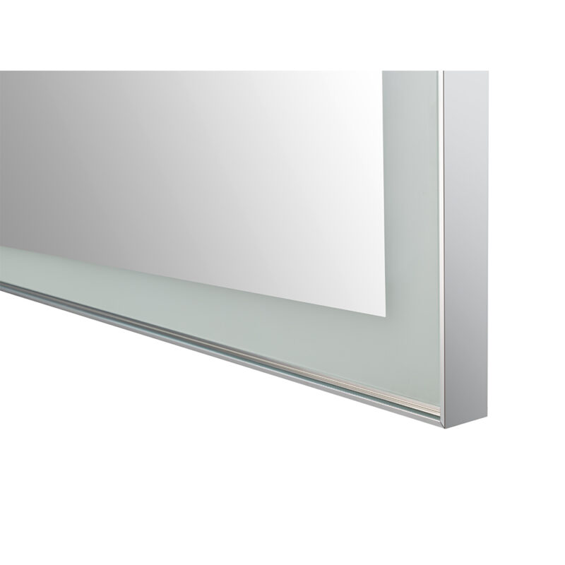  AQUADOM Lexington 72"x36"x2.28" LED Lighted Slim Frame Mirror with Defogger, 3 Color Lighting, Wall Mount Vertical or Horizontal Installation in Chrome