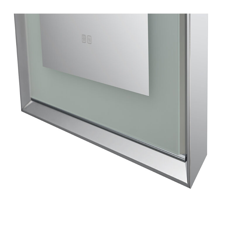  AQUADOM Madison 24"x36"x2.28" LED Lighted Chamfer Frame Mirror with Defogger, 3 Color Lighting, Wall Mount Vertical or Horizontal Installation in Matte Black (Copy)