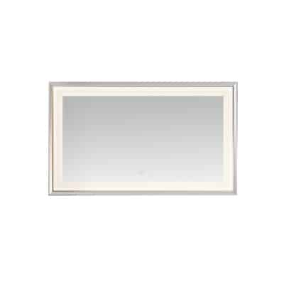  AQUADOM Madison 60"x36"x2.28" LED Lighted Chamfer Frame Mirror with Defogger, 3 Color Lighting, Wall Mount Vertical or Horizontal Installation in Matte Black (Copy)