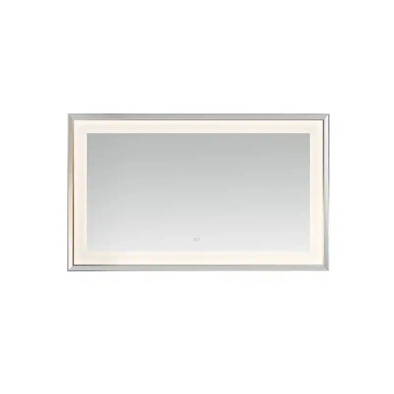  AQUADOM Madison 60"x36"x2.28" LED Lighted Chamfer Frame Mirror with Defogger, 3 Color Lighting, Wall Mount Vertical or Horizontal Installation in Matte Black (Copy)