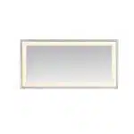  AQUADOM Madison 72"x36"x2.28" LED Lighted Chamfer Frame Mirror with Defogger, 3 Color Lighting, Wall Mount Vertical or Horizontal Installation in Matte Black (Copy)