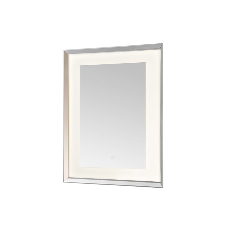  AQUADOM Madison 30"x36"x2.28" LED Lighted Chamfer Frame Mirror with Defogger, 3 Color Lighting, Wall Mount Vertical or Horizontal Installation in Matte Black (Copy)