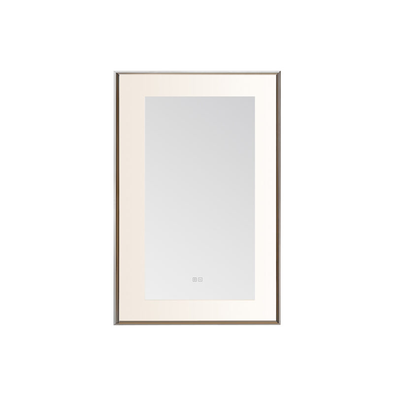  AQUADOM Lexington 24"x36"x2.28" LED Lighted Slim Frame Mirror with Defogger, 3 Color Lighting, Wall Mount Vertical or Horizontal Installation in Matte Black (Copy)