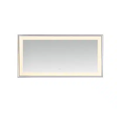  AQUADOM Madison 72"x36"x2.28" LED Lighted Chamfer Frame Mirror with Defogger, 3 Color Lighting, Wall Mount Vertical or Horizontal Installation in Matte Black (Copy)