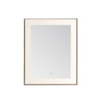  AQUADOM Lexington 30"x36"x2.28" LED Lighted Slim Frame Mirror with Defogger, 3 Color Lighting, Wall Mount Vertical or Horizontal Installation in Chrome