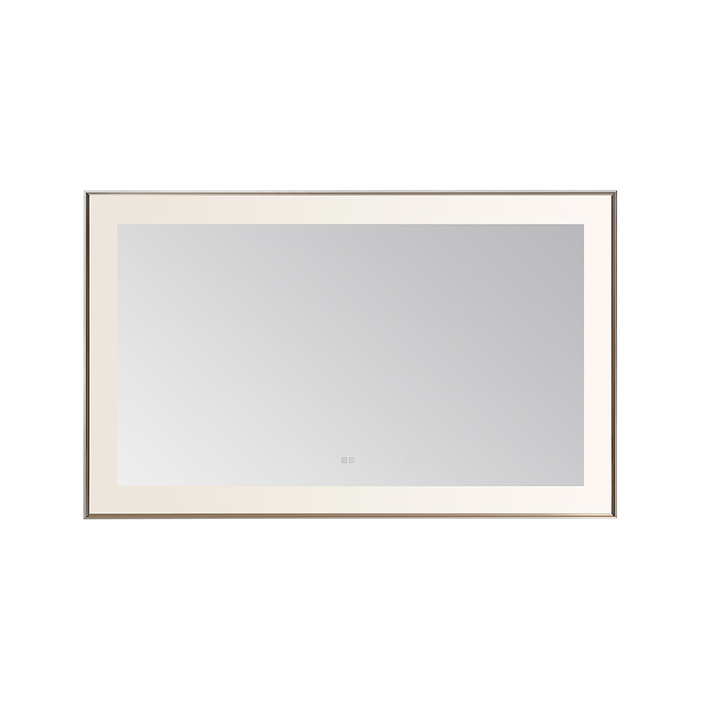 AQUADOM Lexington 60"x36"x2.28" LED Lighted Slim Frame Mirror with Defogger, 3 Color Lighting, Wall Mount Vertical or Horizontal Installation in Chrome AQUADOM Lexington 60"x36"x2.28" LED Lighted Slim Frame Mirror with Defogger, 3 Color Lighting, Wall Mount Vertical or Horizontal Installation in Chrome