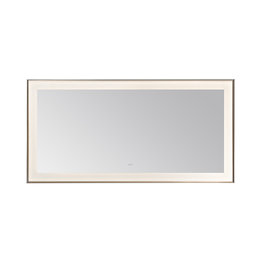 AQUADOM Lexington 72"x36"x2.28" LED Lighted Slim Frame Mirror with Defogger, 3 Color Lighting, Wall Mount Vertical or Horizontal Installation in Chrome AQUADOM Lexington 72"x36"x2.28" LED Lighted Slim Frame Mirror with Defogger, 3 Color Lighting, Wall Mount Vertical or Horizontal Installation in Chrome