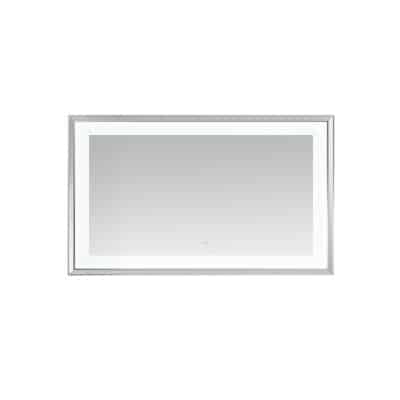  AQUADOM Madison 60"x36"x2.28" LED Lighted Chamfer Frame Mirror with Defogger, 3 Color Lighting, Wall Mount Vertical or Horizontal Installation in Matte Black (Copy)