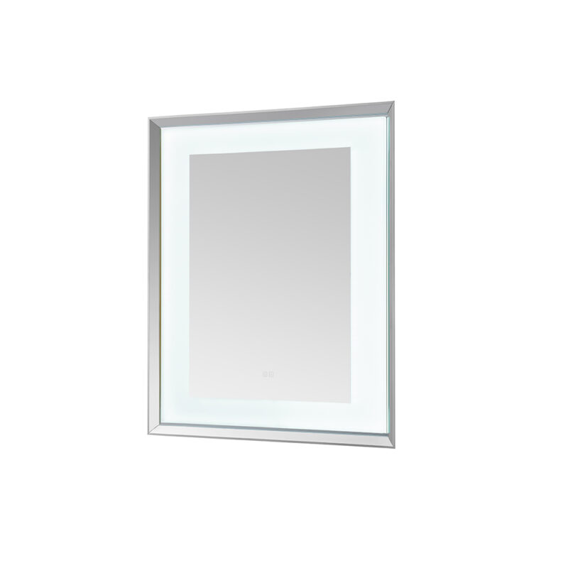  AQUADOM Madison 30"x36"x2.28" LED Lighted Chamfer Frame Mirror with Defogger, 3 Color Lighting, Wall Mount Vertical or Horizontal Installation in Matte Black (Copy)