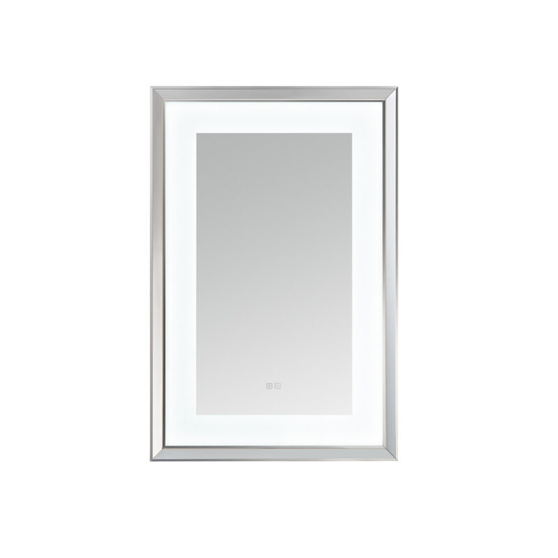  AQUADOM Madison 24"x36"x2.28" LED Lighted Chamfer Frame Mirror with Defogger, 3 Color Lighting, Wall Mount Vertical or Horizontal Installation in Matte Black (Copy)