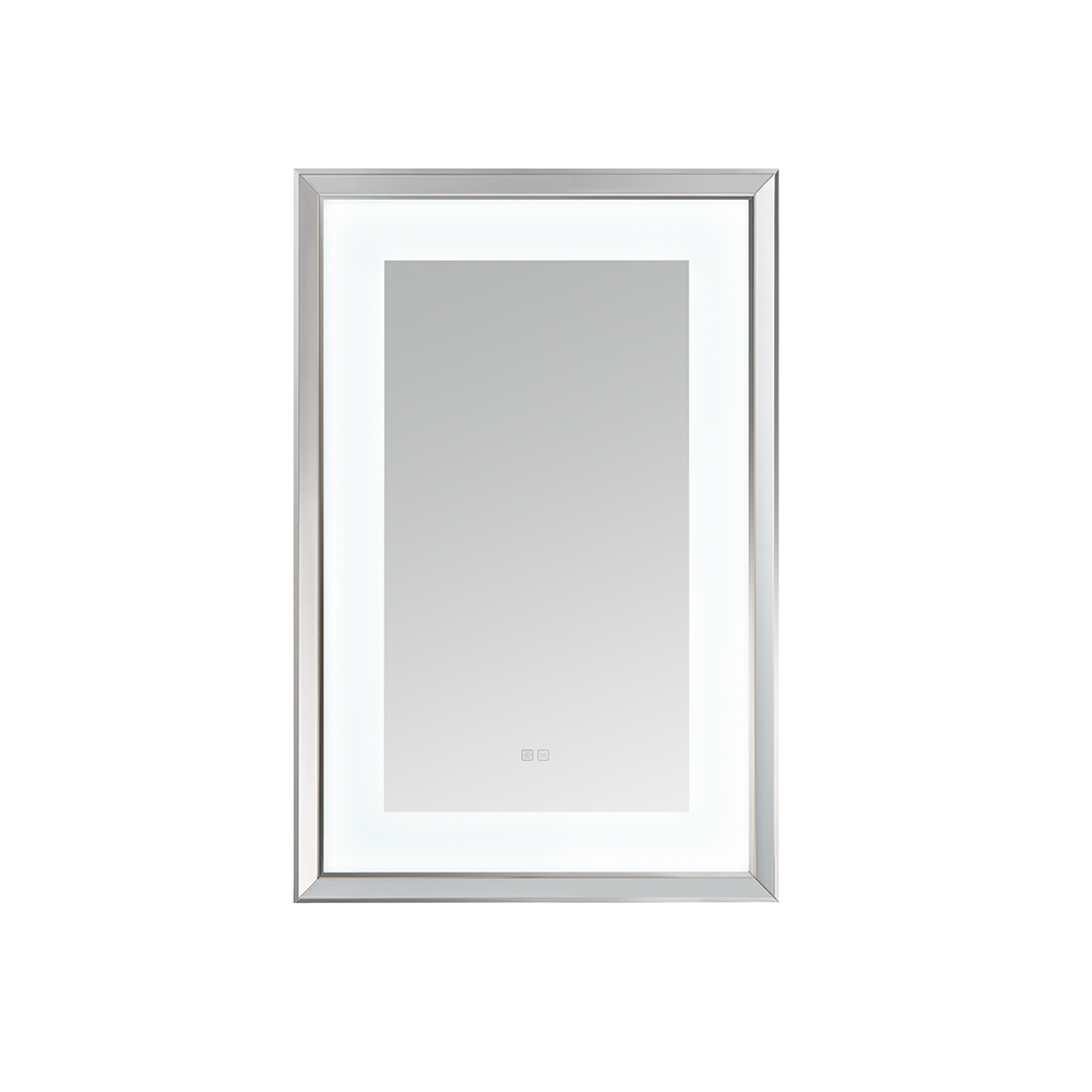 AQUADOM Madison 24"x36"x2.28" LED Lighted Chamfer Frame Mirror with Defogger, 3 Color Lighting, Wall Mount Vertical or Horizontal Installation in Matte Black (Copy) AQUADOM Madison 24"x36"x2.28" LED Lighted Chamfer Frame Mirror with Defogger, 3 Color Lighting, Wall Mount Vertical or Horizontal Installation in Matte Black (Copy)