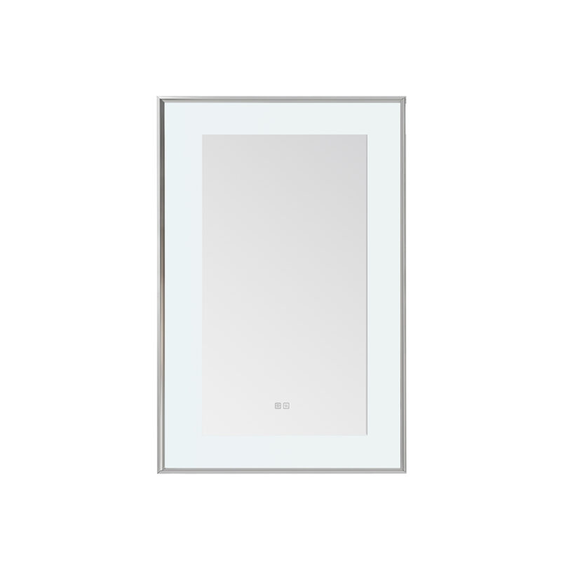  AQUADOM Lexington 24"x36"x2.28" LED Lighted Slim Frame Mirror with Defogger, 3 Color Lighting, Wall Mount Vertical or Horizontal Installation in Matte Black (Copy)