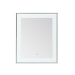  AQUADOM Lexington 30"x36"x2.28" LED Lighted Slim Frame Mirror with Defogger, 3 Color Lighting, Wall Mount Vertical or Horizontal Installation in Chrome