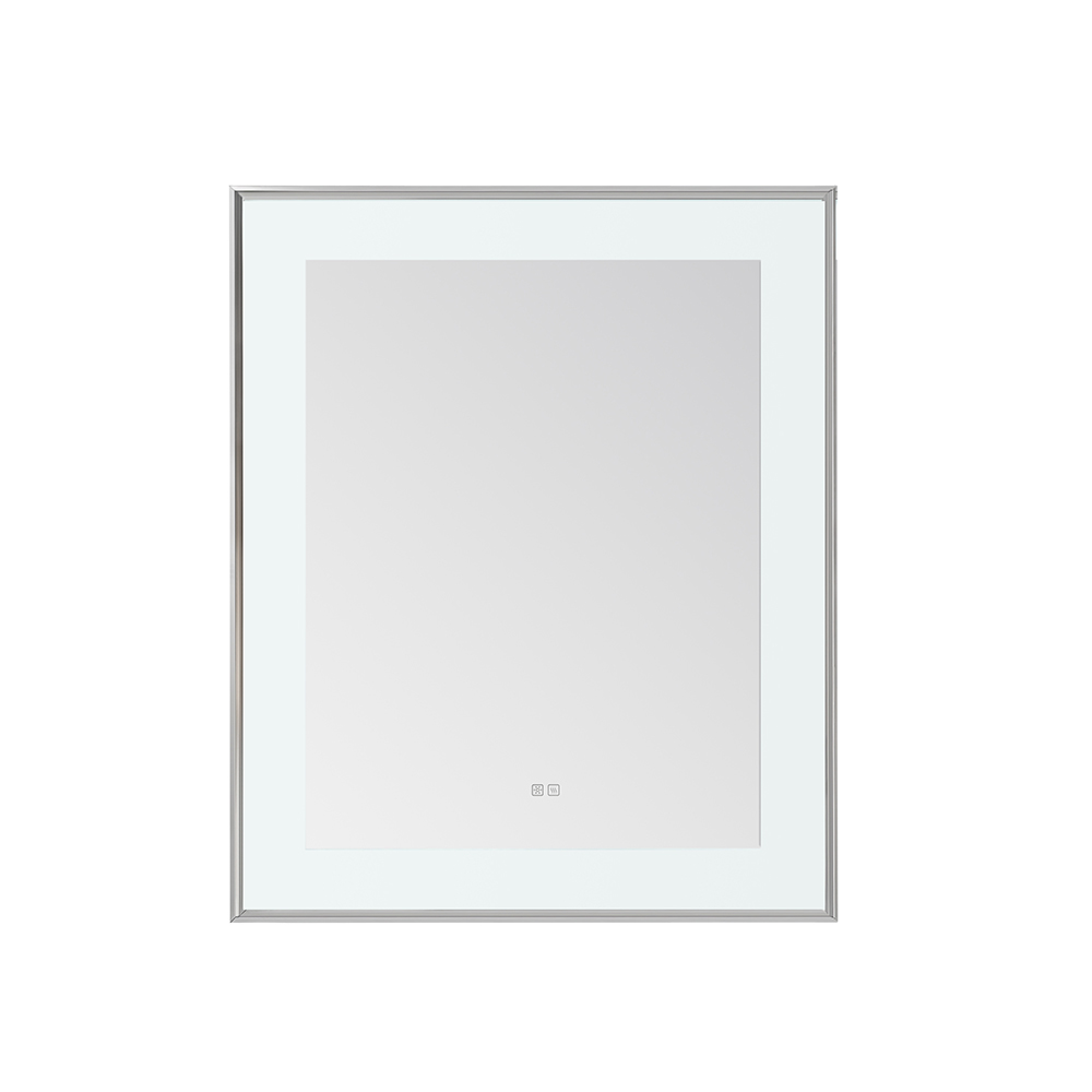 AQUADOM Lexington 30"x36"x2.28" LED Lighted Slim Frame Mirror with Defogger, 3 Color Lighting, Wall Mount Vertical or Horizontal Installation in Chrome AQUADOM Lexington 30"x36"x2.28" LED Lighted Slim Frame Mirror with Defogger, 3 Color Lighting, Wall Mount Vertical or Horizontal Installation in Chrome