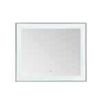  AQUADOM Lexington 48"x36"x2.28" LED Lighted Slim Frame Mirror with Defogger, 3 Color Lighting, Wall Mount Vertical or Horizontal Installation in Chrome