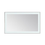  AQUADOM Lexington 60"x36"x2.28" LED Lighted Slim Frame Mirror with Defogger, 3 Color Lighting, Wall Mount Vertical or Horizontal Installation in Chrome