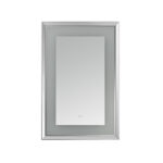  AQUADOM Madison 24"x36"x2.28" LED Lighted Chamfer Frame Mirror with Defogger, 3 Color Lighting, Wall Mount Vertical or Horizontal Installation in Chrome