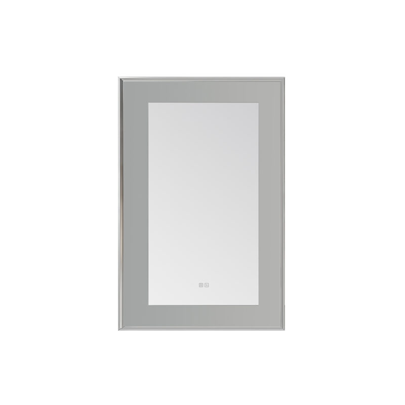  AQUADOM Lexington 24"x36"x2.28" LED Lighted Slim Frame Mirror with Defogger, 3 Color Lighting, Wall Mount Vertical or Horizontal Installation in Matte Black (Copy)