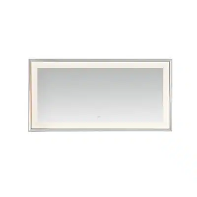 AQUADOM Madison 72"x36"x2.28" LED Lighted Chamfer Frame Mirror with Defogger, 3 Color Lighting, Wall Mount Vertical or Horizontal Installation in Matte Black (Copy)