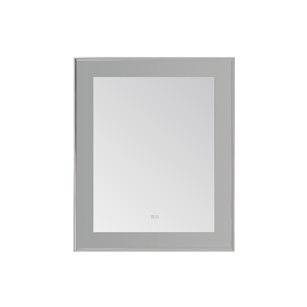 AQUADOM Lexington 30"x36"x2.28" LED Lighted Slim Frame Mirror with Defogger, 3 Color Lighting, Wall Mount Vertical or Horizontal Installation in Chrome AQUADOM Lexington 30"x36"x2.28" LED Lighted Slim Frame Mirror with Defogger, 3 Color Lighting, Wall Mount Vertical or Horizontal Installation in Chrome