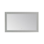  AQUADOM Lexington 60"x36"x2.28" LED Lighted Slim Frame Mirror with Defogger, 3 Color Lighting, Wall Mount Vertical or Horizontal Installation in Chrome