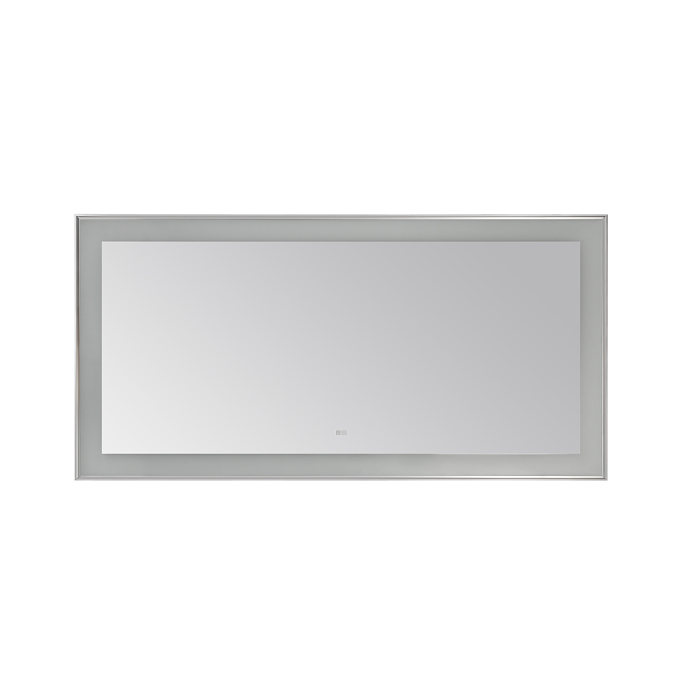 AQUADOM Lexington 72"x36"x2.28" LED Lighted Slim Frame Mirror with Defogger, 3 Color Lighting, Wall Mount Vertical or Horizontal Installation in Chrome AQUADOM Lexington 72"x36"x2.28" LED Lighted Slim Frame Mirror with Defogger, 3 Color Lighting, Wall Mount Vertical or Horizontal Installation in Chrome