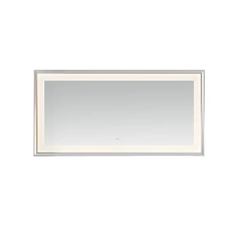  AQUADOM Madison 72"x36"x2.28" LED Lighted Chamfer Frame Mirror with Defogger, 3 Color Lighting, Wall Mount Vertical or Horizontal Installation in Matte Black (Copy)