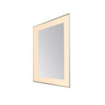  AQUADOM Lexington 30"x36"x2.28" LED Lighted Slim Frame Mirror with Defogger, 3 Color Lighting, Wall Mount Vertical or Horizontal Installation in Chrome